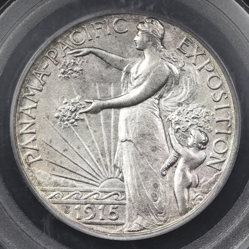 USA アメリカ合众国 50Cents 1915S  PCGS-Genuine”Cleaned” 洗浄 EF