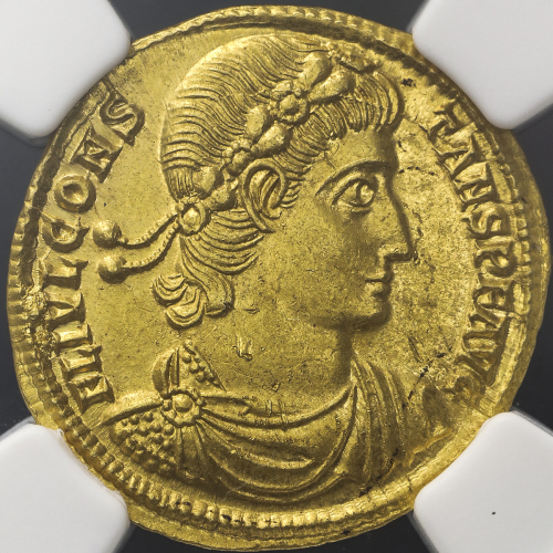 Roman Empire ローマ帝国 AV Solidus Constans I コンスタンス1世 AD337~350 NGC-MS“Strike5/5 Surface5/5“ AU~UNC