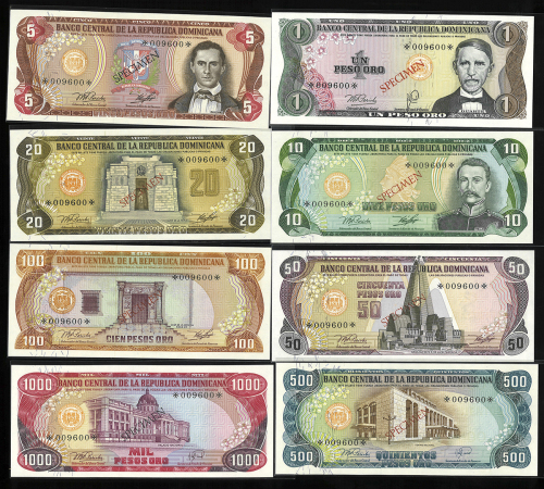 DOMINICA Rep ドミニカ共和国 Specimen Set 1978 返品不可 要下见 Sold as is No returns UNC