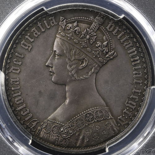 GREAT BRITAIN Victoria ヴィクトリア(1837~1901) Crown 1847 PCGS-PR63 トーン Proof UNC