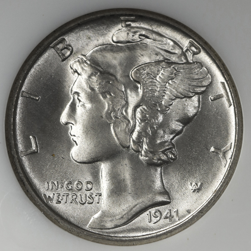 USA アメリカ合众国 10Cents 1941S NGC-MS66FB -FDC