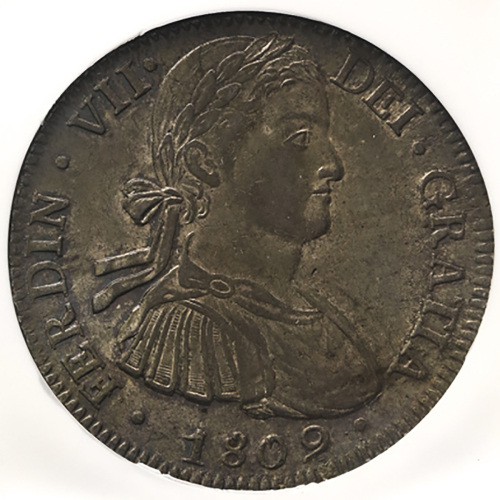 MEXICO メキシコ 8Reals 1809TH  NGC-MS62 トーン -UNC
