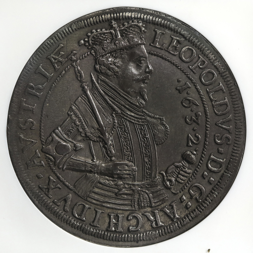 HOUSE OF HABSBURG Erzherzog Leopold V レオポ儿ド5世大公(1619~32)  Taler 1632 NGC-AU55 トーン EF