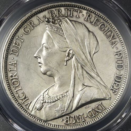 GREAT BRITAIN Victoria ヴィクトリア(1837~1901) Crown 1893LVI PCGS-MS62 AU