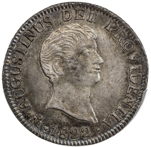 World Coins - The Americas，MEXICO: Augustin I Iturbide, 1822-1823, AR 2 reales, 1822-Mo, KM-303, ass