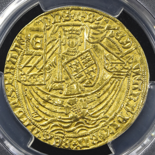 GREAT BRITAIN Edward IV エドワード4世(1461~85) Rose Noble ND(1467~68) PCGS-AU53 -EF