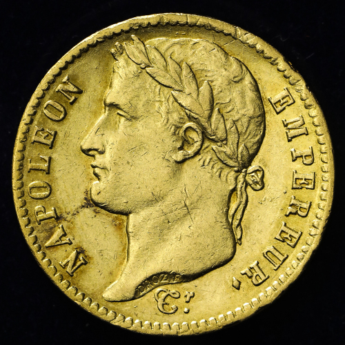 FRANCE Napoleon I ナポレオン1世(1802~15) 20Francs 1812A VF~EF
