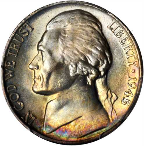 1945-P Jefferson Nickel. FS-801. Doubled Die Reverse. MS-66 (PCGS). QA.