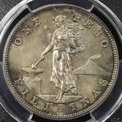 PHILIPPINES フィリピン Peso 1904 PCGS-PR63 トーン Proof UNC