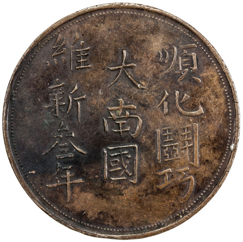 World Coins - Asia & Middle-East，NGUYEN DYNASTY (DAI NAM QUOC): Duy Tan, 1907-1916, AE medal, year 3
