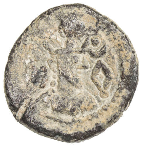 Ancient - Near East，SASANIAN KINGDOM: Yazdigerd I, 399-420, lead pashiz (2.59g), G-—, standard bust 