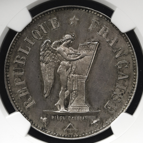 FRANCE 2nd Rep 第二共和政(1848~51) Essai 5Francs 1848 NGC-MS63 UNC