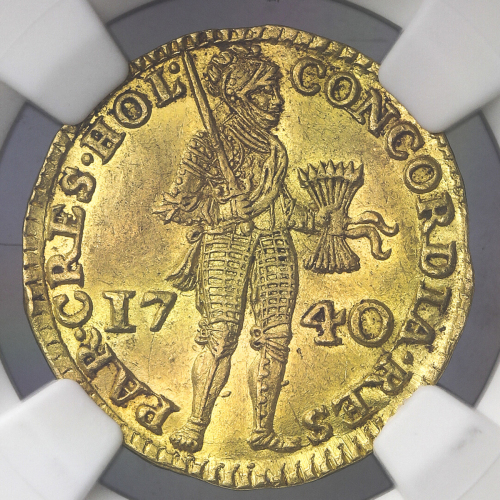 NETHERLANDS Holland ホラント Ducat 1740 NGC-MS62 AU