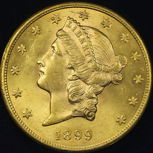 USA アメリカ合众国 20Dollars 1899S   AU