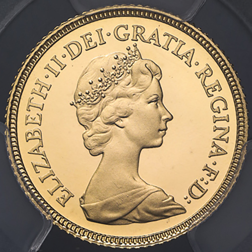 GREAT BRITAIN Elizabeth II エリザベス2世(1952~) 1/2Sovereign 1982 PCGS-PR69 DCAM Proof
