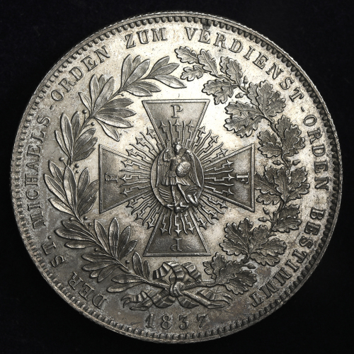 GERMANY Bavaria バイエ儿ン Taler 1837 AU/UNC