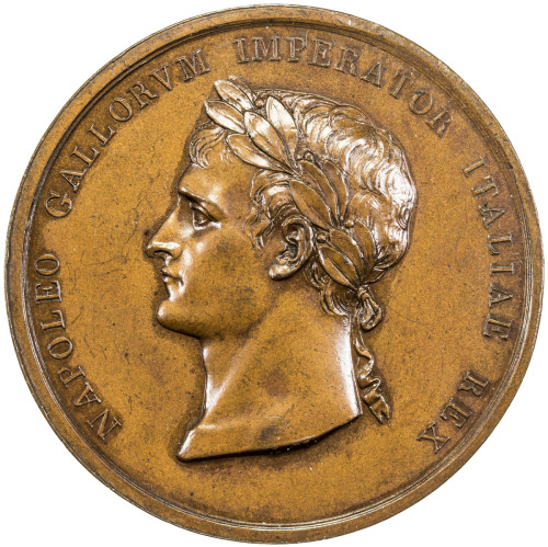 World Coins - Europe，FRANCE: Napoleon I, Emperor, 1804-1815, AE medal, 1805, Bramsen-420; Julius-138