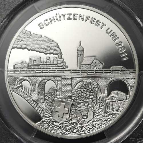SWITZERLAND Shooting Festival 射击节 50Francs 2011 PCGS-PR70 DCAM Proof