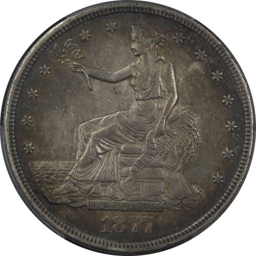 USA アメリカ合众国 Trade Dollar 1877S PCGS-AU Detail  “Cleaned“  洗浄EF