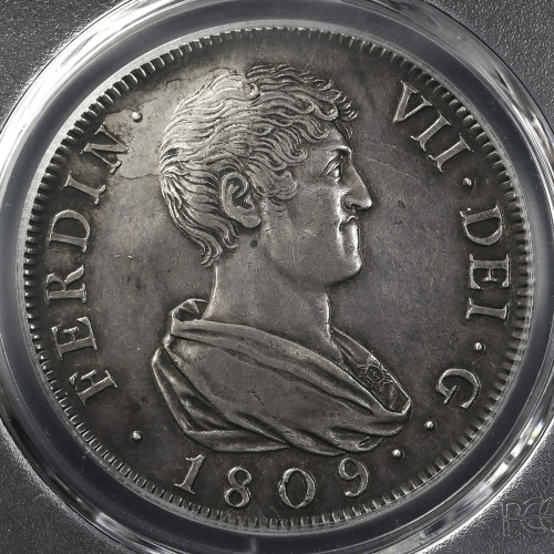 SPAIN スペイン 8Reals 1809SF PCGS-AU55 EF