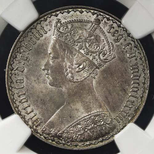 GREAT BRITAIN Victoria ヴィクトリア(1837~1901) Florin 1883 NGC-MS63 UNC