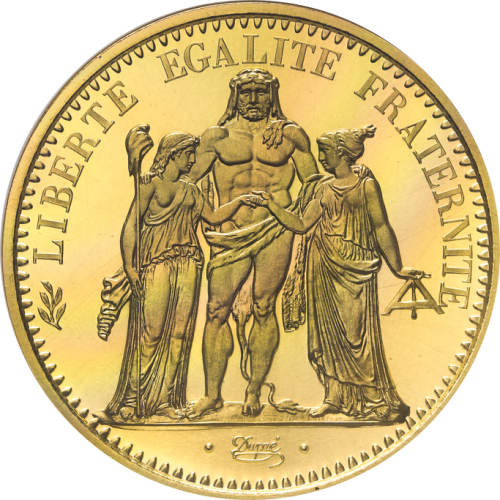 FRANCE 5th Rep 第五共和政(1958~) Piefort 10Francs in Gold 1965 NGC-PF68 Ultra Cameo Proof