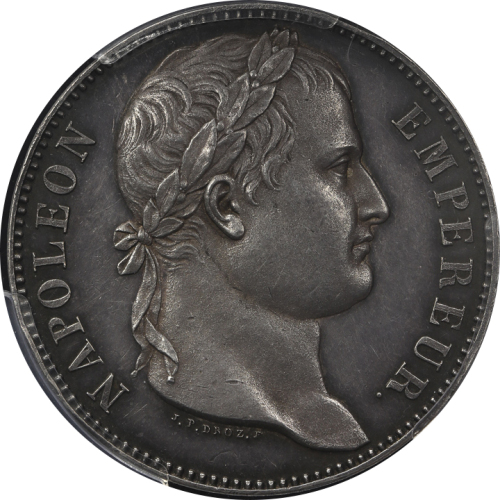 FRANCE Napoleon I ナポレオン1世(1802~15) Essai 5Francs 1815A PCGS-SP61 トーン 见本打ち AU