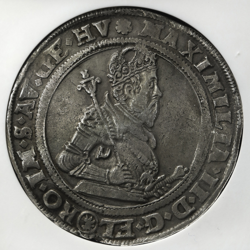 HOUSE OF HABSBURG Maximilien II マクシミリアン2世(1564~76) Taler 1576 NGC-AU55 -EF