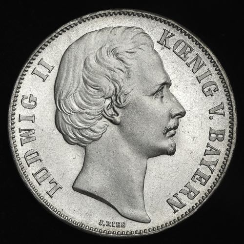 GERMANY Bavaria バイエ儿ン Taler 1871  返品不可 要下见 Sold as is No returns 加工迹? UNC