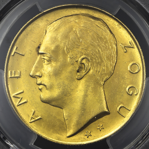 ALBANIA ア儿バニア 100Franga-Ari 1927R PCGS-MS63 UNC