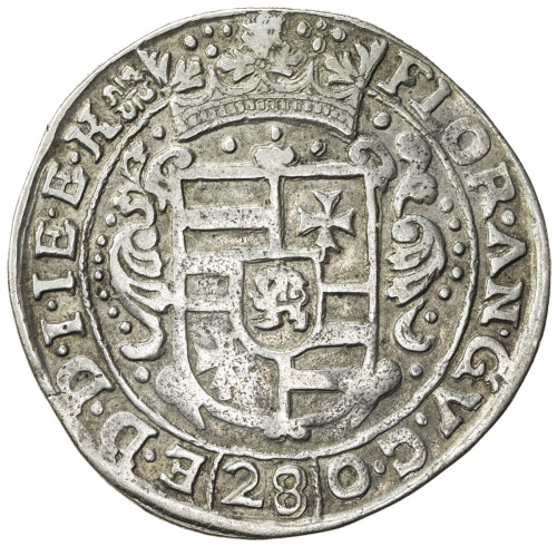 World Coins - Europe，JEVER: Anton Günther, 1603-1667, AR 28 stüber (19.79g), ND (1649-51), KM-40, cr