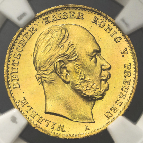 GERMANY Prussia プロイセン 10Mark 1872A NGC-MS66 -FDC