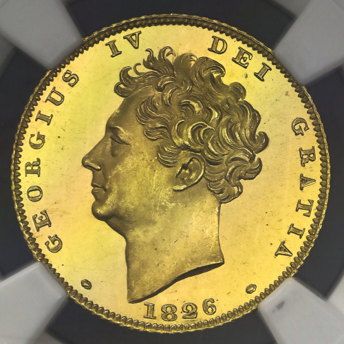 GREAT BRITAIN George IV ジョージ4世(1820~30) 1/2Sovereign 1826 NGC-PF64 Cameo Proof UNC+