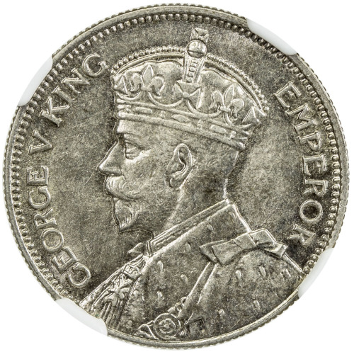 World Coins - Australia & Pacific，NEW ZEALAND: George V, 1910-1936, AR shilling, 1934, KM-3, fully l
