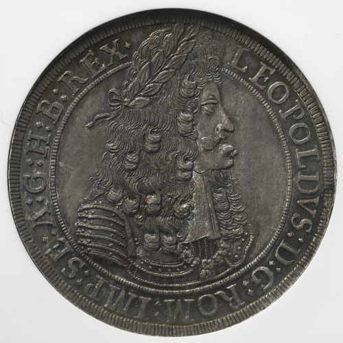 HOUSE OF HABSBURG Leopold I レオポ儿ト1世(1657~1705) Taler 1695 NGC-MS66 トーン UNC~FDC