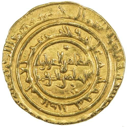 Islamic - Spain & North Africa，FATIMID: al-Zahir, 1021-1036, AV dinar (4.24g), al-Mansuriya, AH425, 