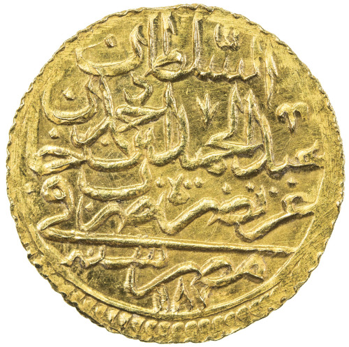 Islamic - Ottoman Empire，EGYPT: Abdul Hamid I, 1774-1789, AV zeri mahbub (2.59g), Misr, AH[119]2, KM