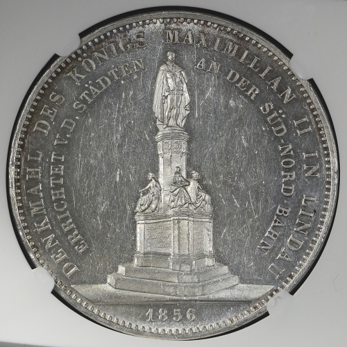 GERMANY Bavaria バイエ儿ン 2Taler 1856 NGC-MS61 AU