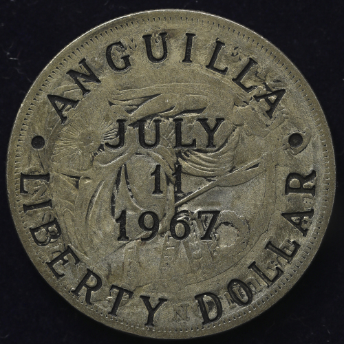 ANGUILLA アンギラ Liberty Dollar 1967 返品不可 要下见 Sold as is No returns VF~EF