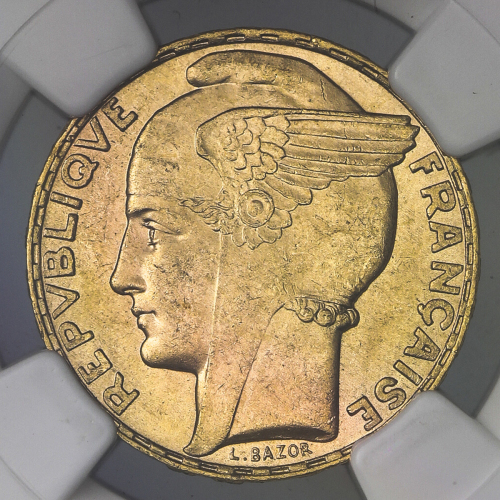 FRANCE 3rd Rep 第三共和政(1870~1940) 100Francs 1935A NGC-MS63 UNC