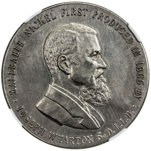 US Coins, Tokens & Medals，UNITED STATES:1904, nickel-plated brass medal, H&K-323a (on NGC holder), N
