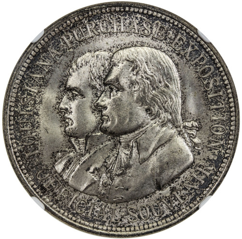 US Coins, Tokens & Medals，UNITED STATES:1904, silver medal, H&K-299, NGC graded MS66, 