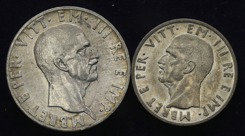 ALBANIA ア儿バニア 5,10Lek 1939 返品不可 要下见 Sold as is No returns AU