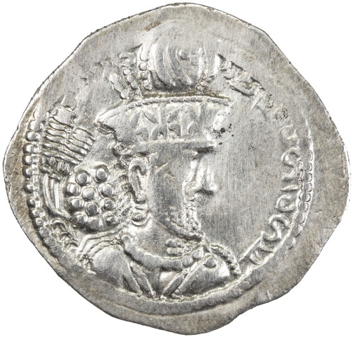 Ancient - Near East，SASANIAN KINGDOM: Shahpur III, 383-388, AR drachm (4.03g), G-127, Zeno-71472 (th
