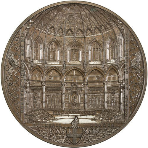 World Coins - Europe，GREAT BRITAIN: AE medal, 1884, BHM-3177; Eimer-1705; Welch-19, 77mm, bronze med