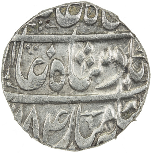India - Princely States，ROHILKHAND: AR rupee, Mustafabad (=Rampur), AH1184 year 12, KM-126.1, bold s