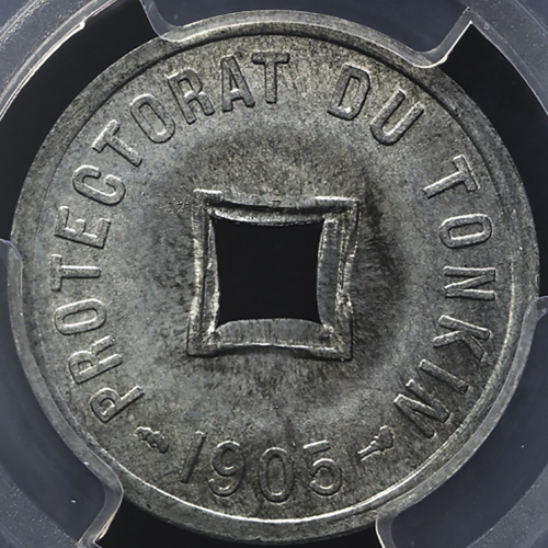 FRENCH INDO-CHINA フランス领インドシナTonkin トンキン 1/600Piastre 1905 PCGS-MS65 UNC~FDC