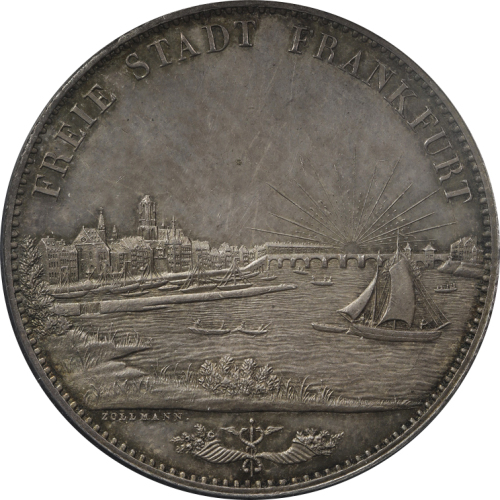 GERMANY Frankfurt フランクフ儿ト 2Taler 1840 PCGS-MS62 -UNC