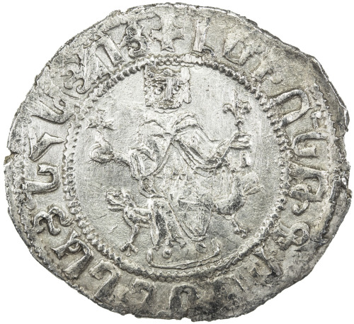World Coins - Europe，ARMENIA: Levon I, 1198-1219, AR double tram (5.51g), Ner-270, king seated on li