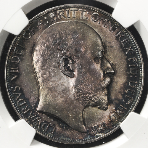 GREAT BRITAIN Edward VII エドワード7世(1901~10) Crown 1902  NGC-MS63 UNC